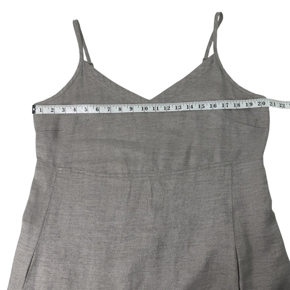 Eileen Fisher Linen Dress Tan Silver Metallic Shimmer Slip Minimalist SZ L - Picture 12 of 16